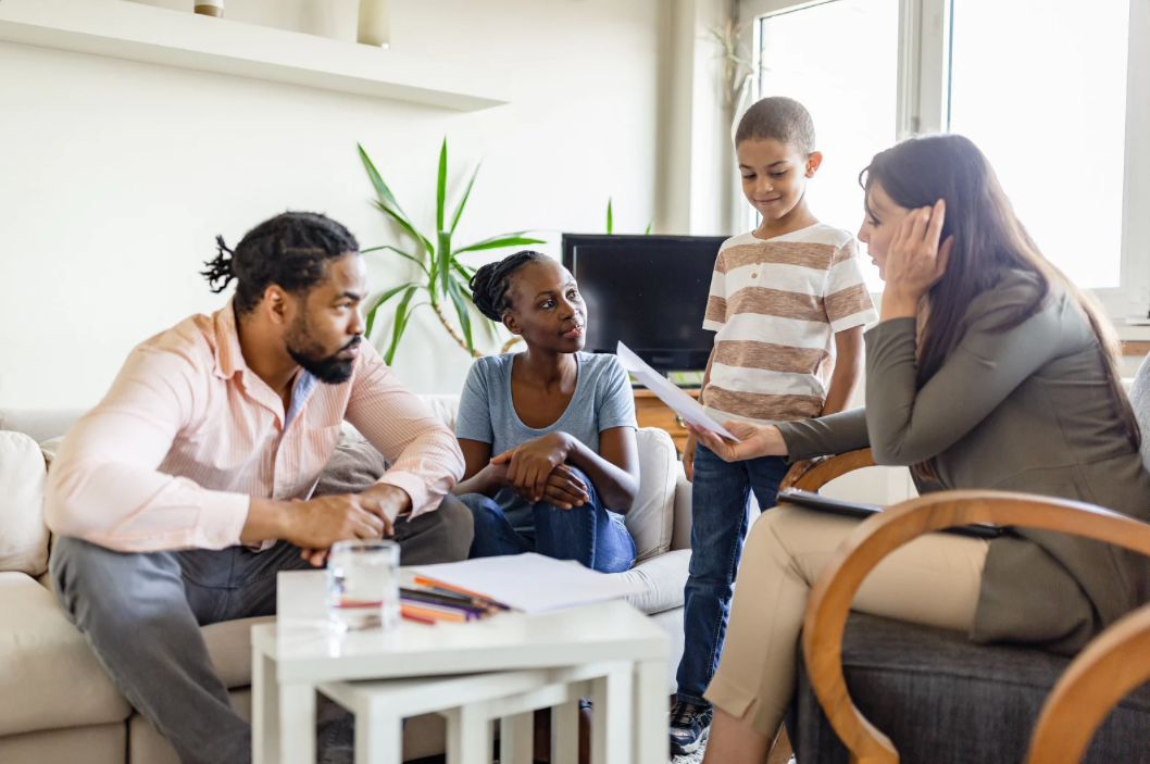 Child during parent coaching session